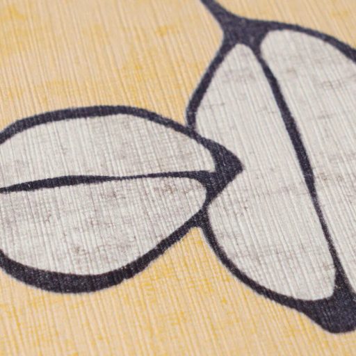 Természetrajz tankönyv a botanika szerelmeseinek - eukaliptusz levelek mintája napsárga szürke és antracit tónus tapéta