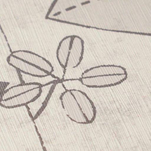 Stilizált botanikai minta páfrányokkal bogyós ágakkal és szívalakú levelekkel krém tört bézs és szürke tónus tapéta