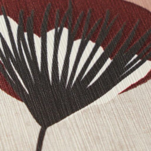 Álmodozó gingko-szerű levelek lebegő költői szépségű mintája krémfehér karamell csokoládébarna és borostyán tónus tapéta