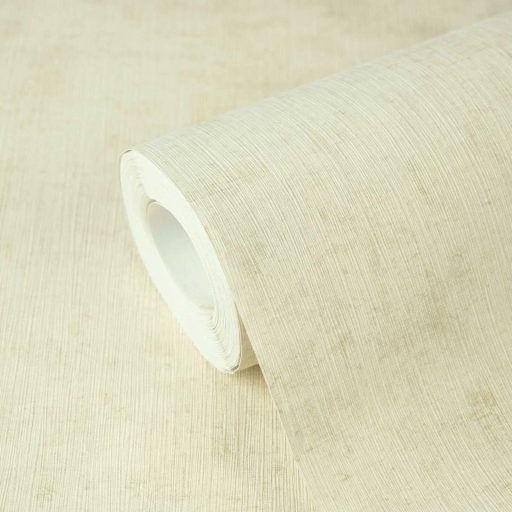 Antik pergamen vagy finoman koptatott mészkő? Mesteri mélységű struktúrált minta meleg vanília és sárgászöld tónus tapéta