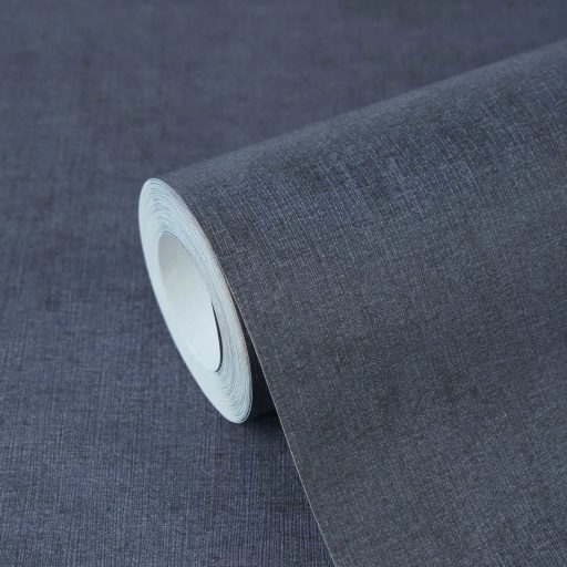 Antik pergamen vagy finoman koptatott mészkő? Mesteri mélységű struktúrált minta sötét acélkék tónus tapéta