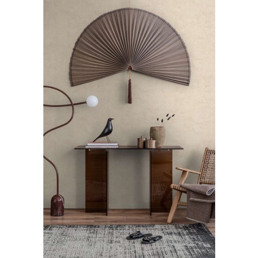 Antik pergamen vagy finoman koptatott mészkő? Mesteri mélységű beton minta meleg bézs és krémes elefántcsont tónus tapéta