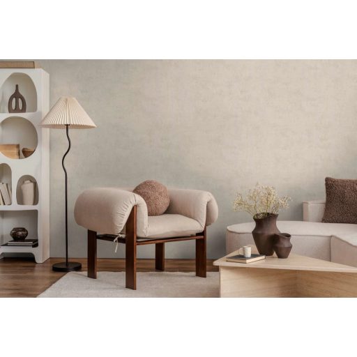 Antik pergamen vagy finoman koptatott mészkő? Mesteri mélységű beton minta füstös taupe és homokkő tónus tapéta