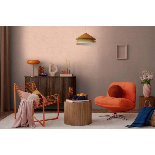 Antik pergamen vagy finoman koptatott mészkő? Mesteri mélységű beton minta érett púderes- barack tónus tapéta