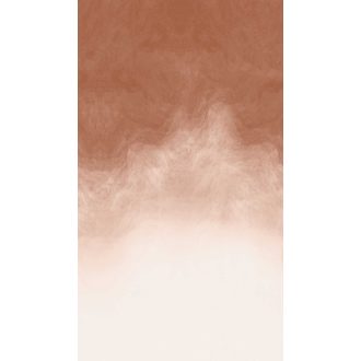   Absztrakt felhőminta lágyan hömpölygő festői átmenete kompozíció krémszín és meleg terrakotta tónus falpanel