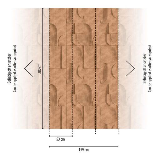 Art deco Homlokzat?! Ívek félkörök hasábok geometrikus 3D minta agyagbarna terrakotta és sötétbarna tónus falpanel