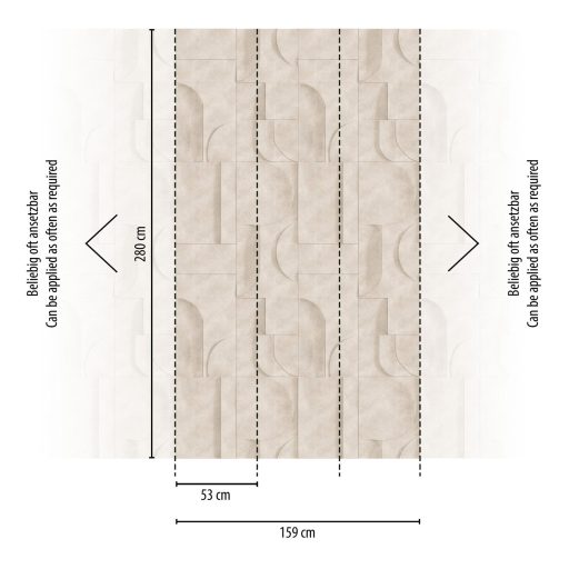 Art deco Homlokzat?! Ívek félkörök hasábok geometrikus 3D minta krémfehér homokszín és barna tónus falpanel