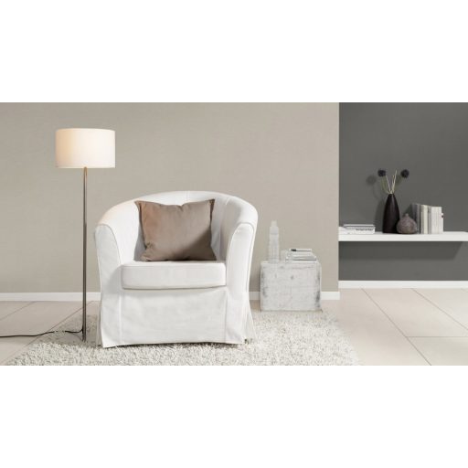 Textilhatású strukturált egyszínű szürkésbézs/szürkésbarna tapéta