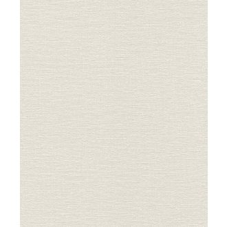 Textilhatású strukturált egyszínű törtfehér tapéta