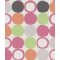 Rasch Hotspot 805123 Grafikus Retro körök sorba és oszlopba rendezve fehér pink világoszöld narancs antracit tapéta