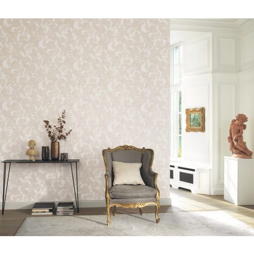 Casadeco Montsegur 80790218  ARABESQUE Klasszikus arab stílusú díszítőminta szürke szürkésbézs fehér tapéta