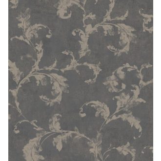   Casadeco Montsegur 80799672  ARABESQUE Klasszikus arab stílusú díszítőminta antracit bézsarany tapéta