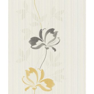   Rasch Make a Change 808223 virágos krémfehér bézs szürke fekete sárga tapéta