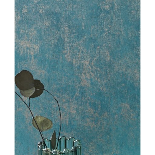 Casadeco Montsegur 80836267 UNI Texturált egyszínű pávakék arany tapéta