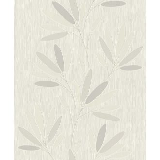 Rasch #tapetenwechsel 808728 virágos-leveles törtfehér szürke  tapéta