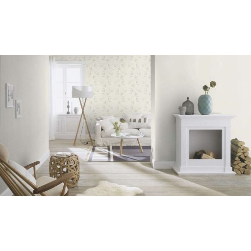 Rasch #tapetenwechsel 808728 virágos-leveles törtfehér szürke  tapéta