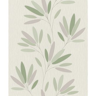 Rasch #tapetenwechsel 808735 virágos-leveles törtfehér antracit zsályazöld  tapéta