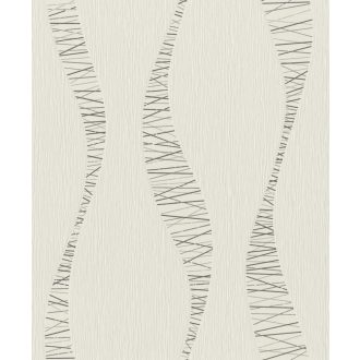 Rasch #tapetenwechsel 808926 grafikus hullámminta törtfehér szürke ezüst antracit tapéta