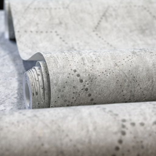 Applikált üveggyöngyökkel díszített holdi tájat krátereket imitáló körökből pontokból álló minta szürke és ezüstszürke tónus tapéta