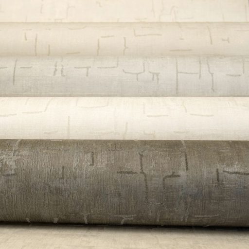 Üveggyöngyökkel díszített finom csillogású monokróm hátterű szabálytalan elemek mintája barna és szürkésbarna tónus tapéta