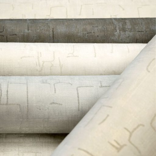 Üveggyöngyökkel díszített finom csillogású monokróm hátterű szabálytalan elemek mintája homokszín bézs és arany tónus tapéta