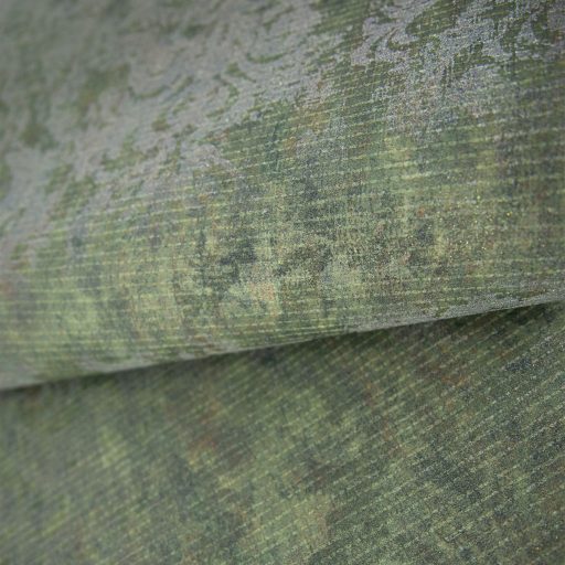 Rétegesen egymásra épülő gyöngyökkel díszített stilizált levél és virágmotívum zöld vörös és bézs tónus tapéta