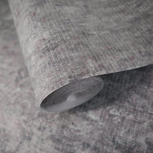 Rétegesen egymásra épülő gyöngyökkel díszített stilizált levél és virágmotívum szürke barna és ezüst tónus tapéta