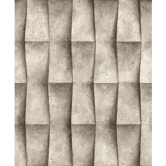   Trapéz formák ismétlődő háromdimenziós origami mintája meleg barna és szürkésbarna tónus tapéta