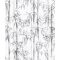 Karcsú bambuszok légiesen könnyed varázslatos mintája fehér és szürkésbézs - holdfény szürke és a gyöngyház között tapéta