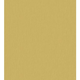   Függőleges szálhúzású nyers selyem hatású strukturált minta currysárga tónus tapéta