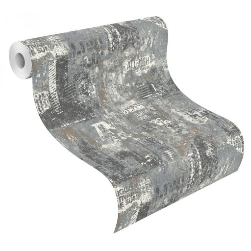 Rasch Kids & Teens III, 821215  Gyerekszobai Ipari design nagyvárosi megjelenítés fekete fehér szürke tapéta