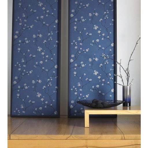 Casadeco Natsu 82146311 HANAMI virágos éjkék fekete arany tapéta