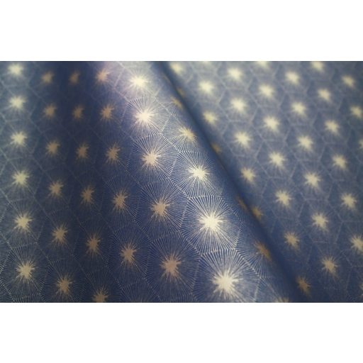 Casadeco Natsu 82156521 SUTA geometrikus hatszögek éjkék arany tapéta