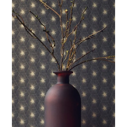 Casadeco Natsu 82159520 SUTA geometrikus hatszögek fekete  arany tapéta