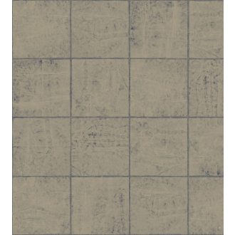   Casadeco Natsu 82166507 OSAKA geometrikus négyzetek arany kék tapéta