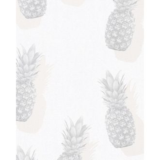   Novamur Giulia 82191 (6784-20) Natur trópusi ananászok fehér bézs szürke ezüst tapéta