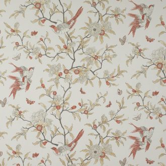   Casadeco Natsu 82211142  NARA krém bézs barna piros  dekoranyag