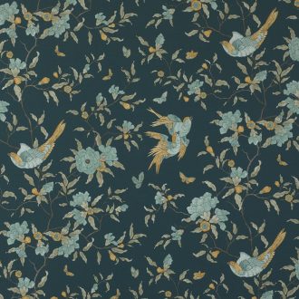   Casadeco Natsu 82217340 NARA smaragdzöld aranysárga bézs barna kék dekoranyag