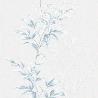  Novamur Hailey 82220 (6791-10) Natur realisztikus levélminta szürkésfehér szürke kék ezüst tapéta