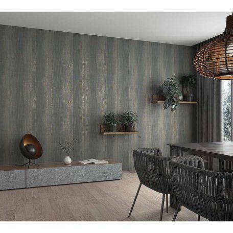 Novamur Hailey 82230 (6793-40) Strulturált Csíkos hatású egyszínű zöld szürkészöld rézszín fénylő hatás tapéta