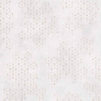   Novamur Hailey 82243 (6797-40) Natur Geometrikus Beton háttéren hatszögek kockák 3D kérm bézs ezüst tapéta