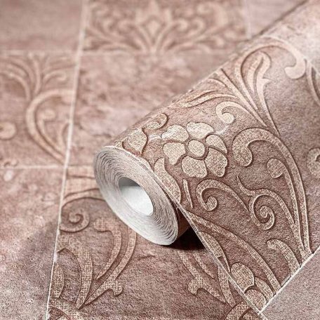 Novamur Hailey 82257 (6799-60) Natur Etno díszes csempeminta bézs barna vörös vörösesbarna tapéta