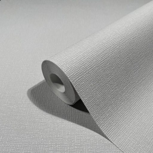 Diszkrét domborhatású texturált egyszínű minta világosszürke tónus tapéta