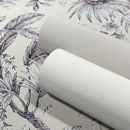 Strukturált vászonhatású egyszínű minta fehér/törtfehér tónus tapéta