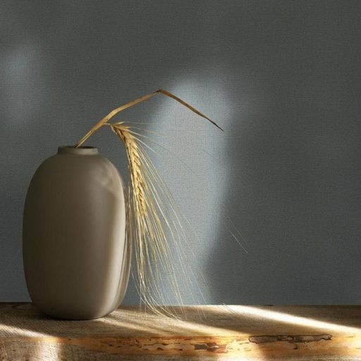 Strukturált vászonhatású egyszínű minta szürke/sötétszürke tónus tapéta