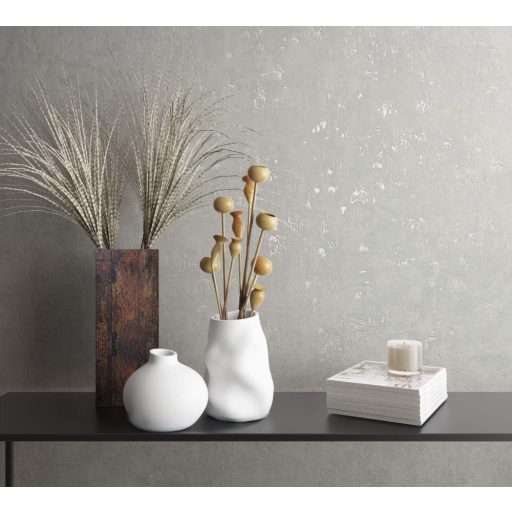 Konkrét természetes betonhatású minta szürke fehér gyönyházfényű fémes hatás tapéta