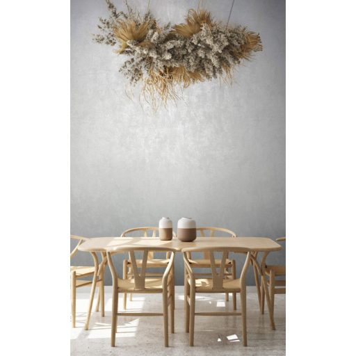 Monokróm beton megjenésű minta krémfehér szürke gyöngyházfényű fémes hatás tapéta