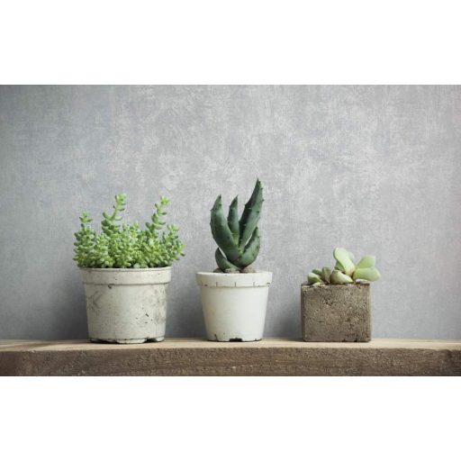 Monokróm beton megjenésű minta szürke ezüst gyöngyházfényű fémes hatás tapéta