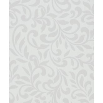   Virágos indamotívum modern fémes kiemeléssel krém krémszürke és gyöngyház tónusok tapéta