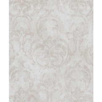   Klasszikus barokk díszítőminta vakolt fal háttéren krém bézs és vörösesbarna tónusok tapéta